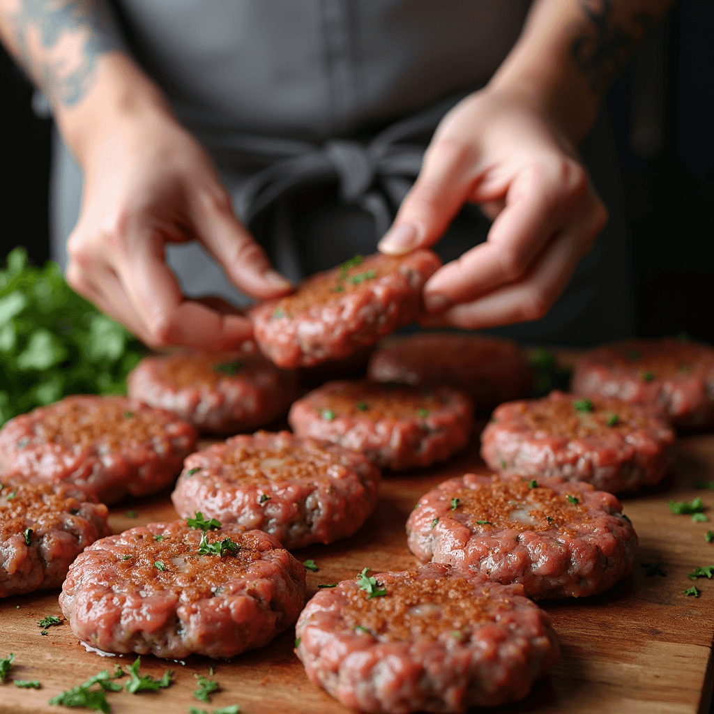 Ground Beef Sausage Hand-Formed Patties For simplicity, shape the mixture into patties