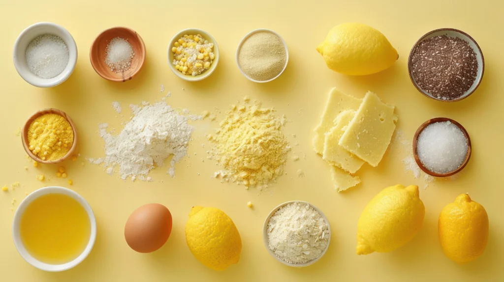 Ingredients for lemon cookies​