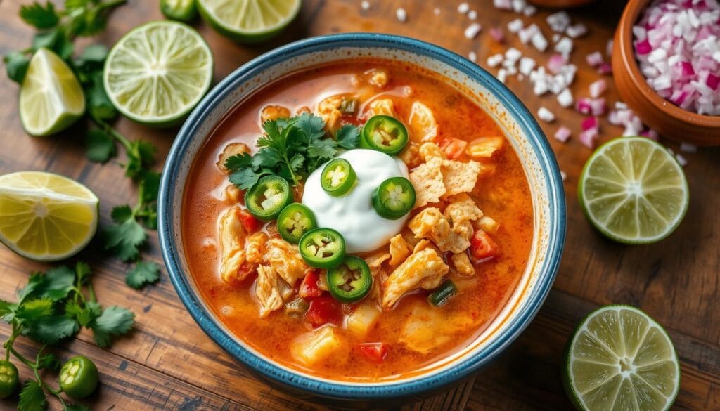 Chicken Enchilada Soup Toppings