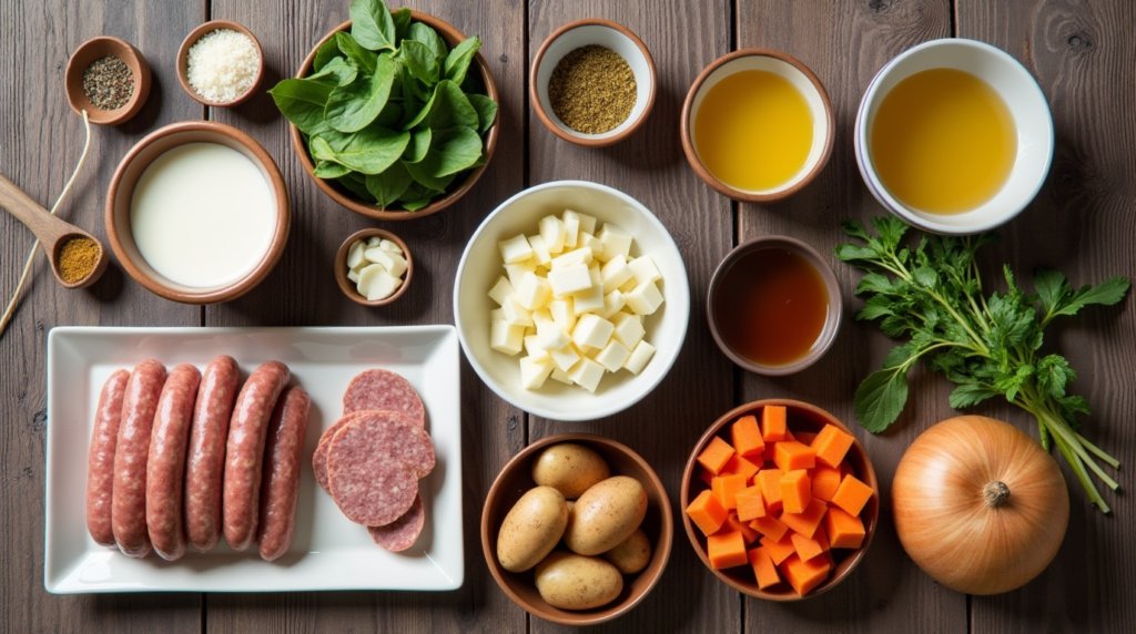 Creamy Parmesan Italian Sausage Soup