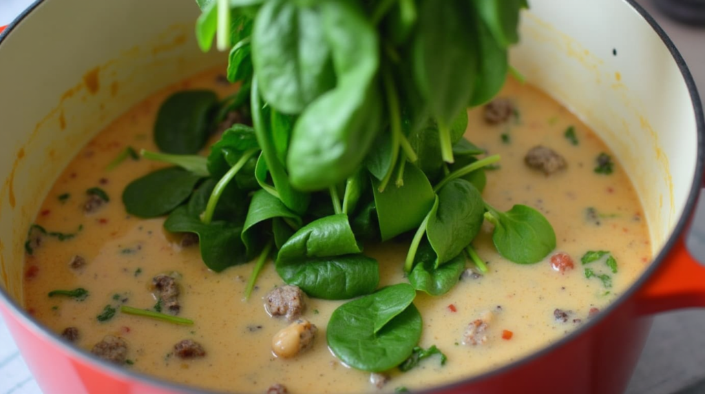 Creamy Parmesan Italian Sausage Soup