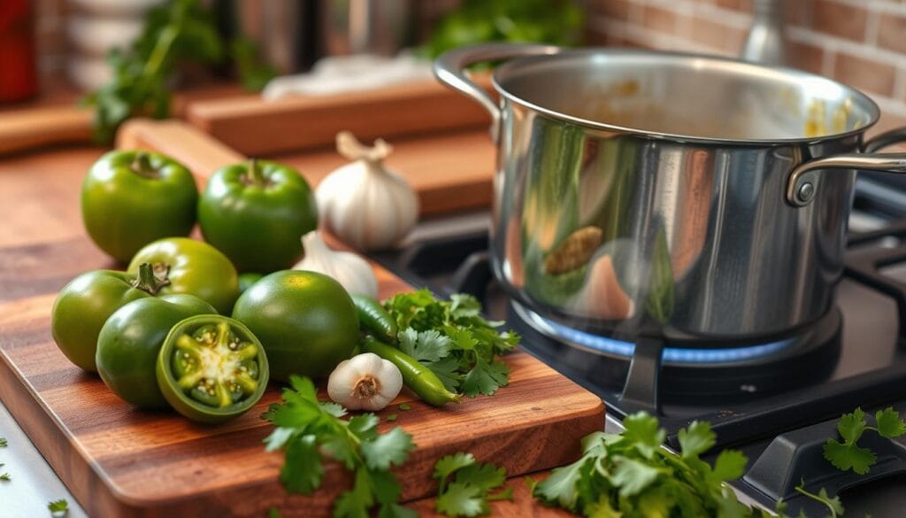 Green Pozole Sauce Preparation