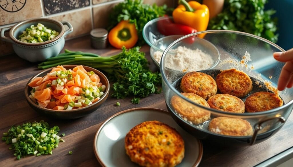 Homemade Salmon Cakes Preparation