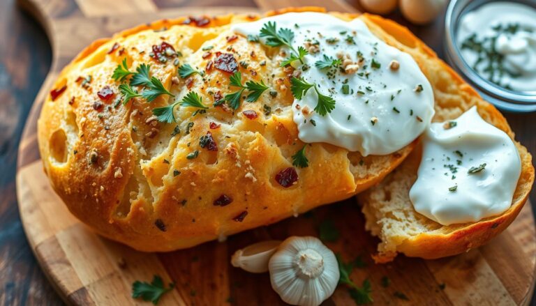 greek yogurt garlic bread