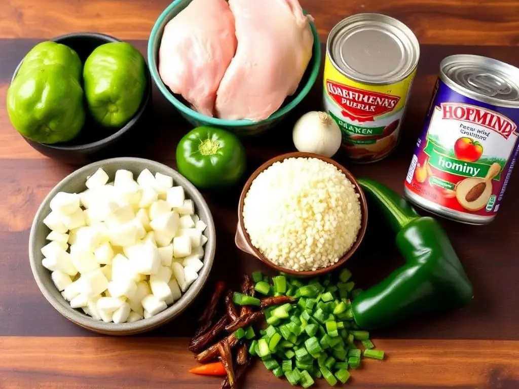 pozole verde de pollo​