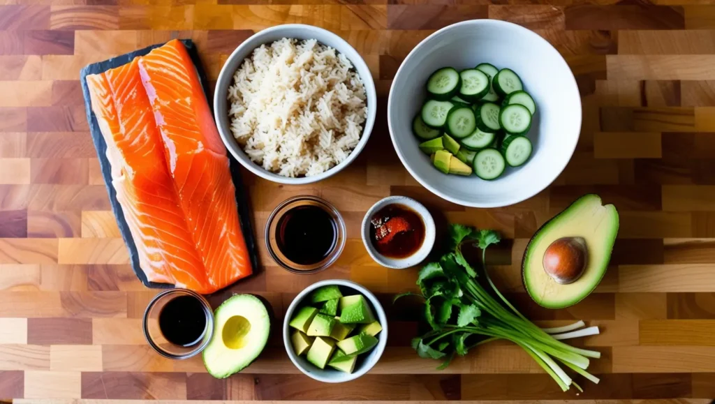 salmon rice bowl recipe