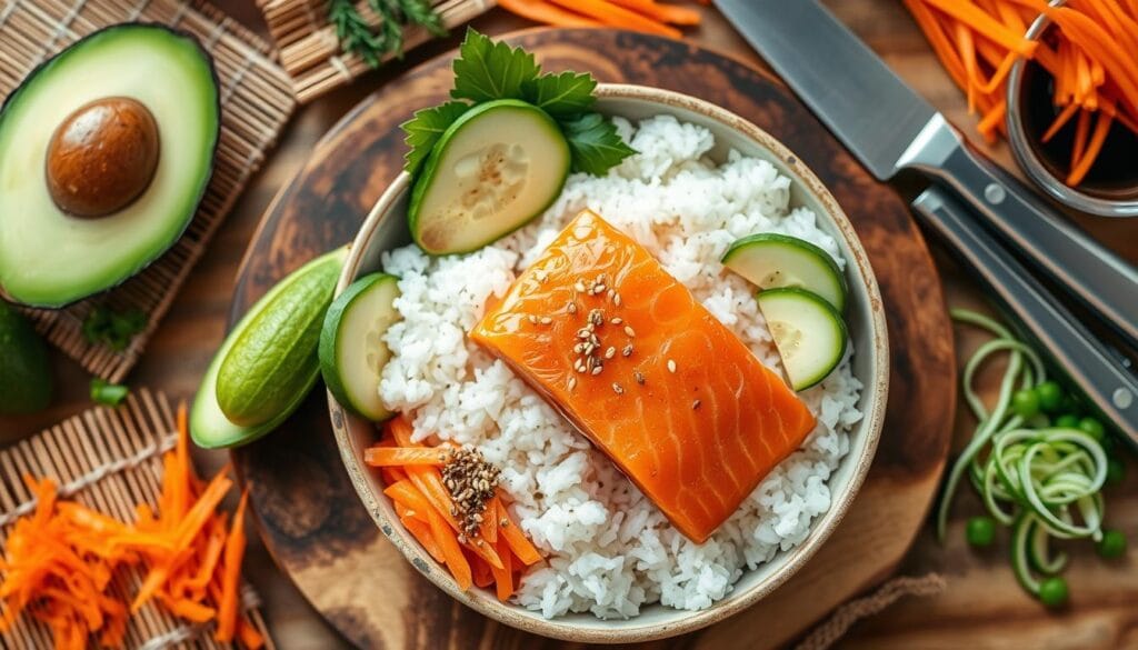 salmon rice bowl ingredients