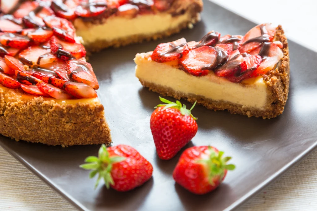 strawberry crunch cheesecake