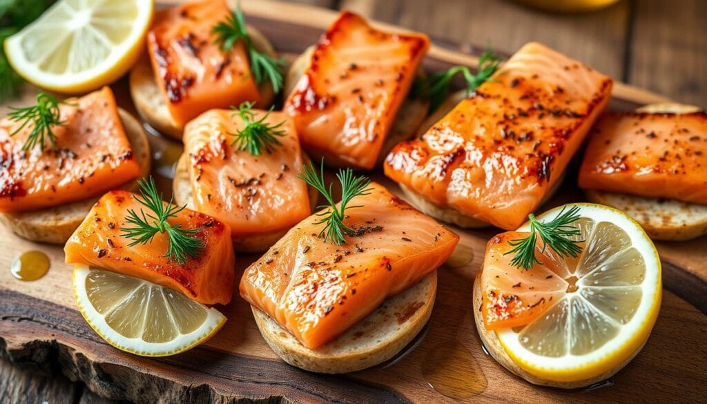 appetizer salmon bites