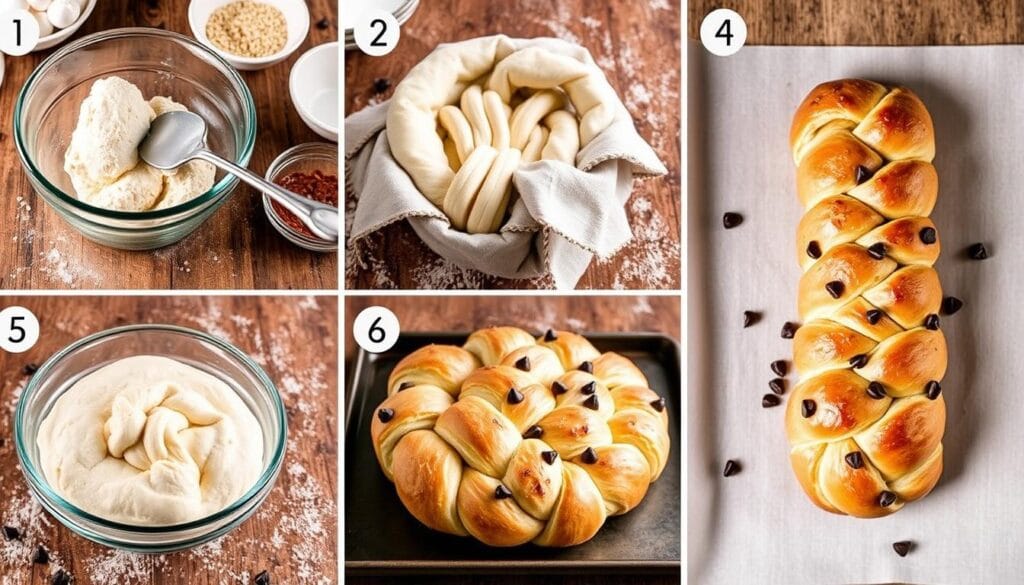 braided brioche step by step