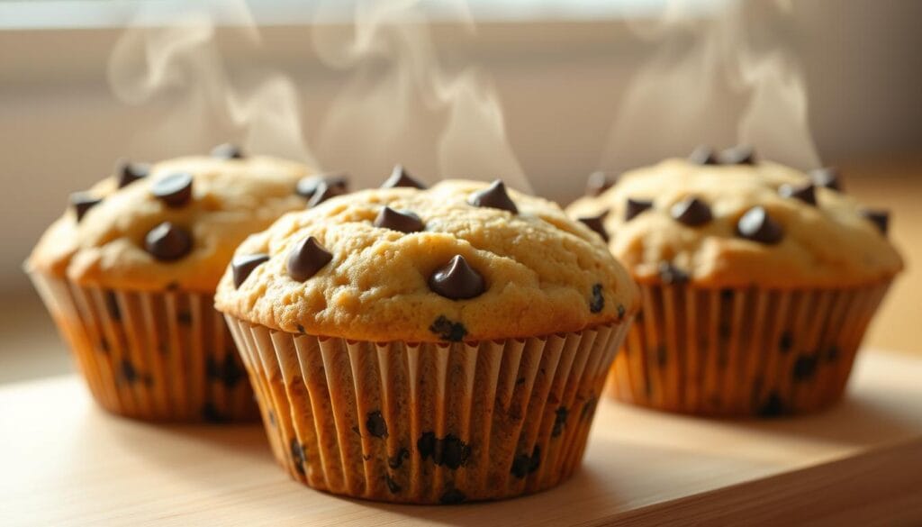 delicious chocolate chip muffins