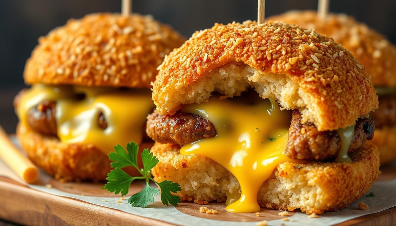 garlic parmesan cheeseburger bombs​