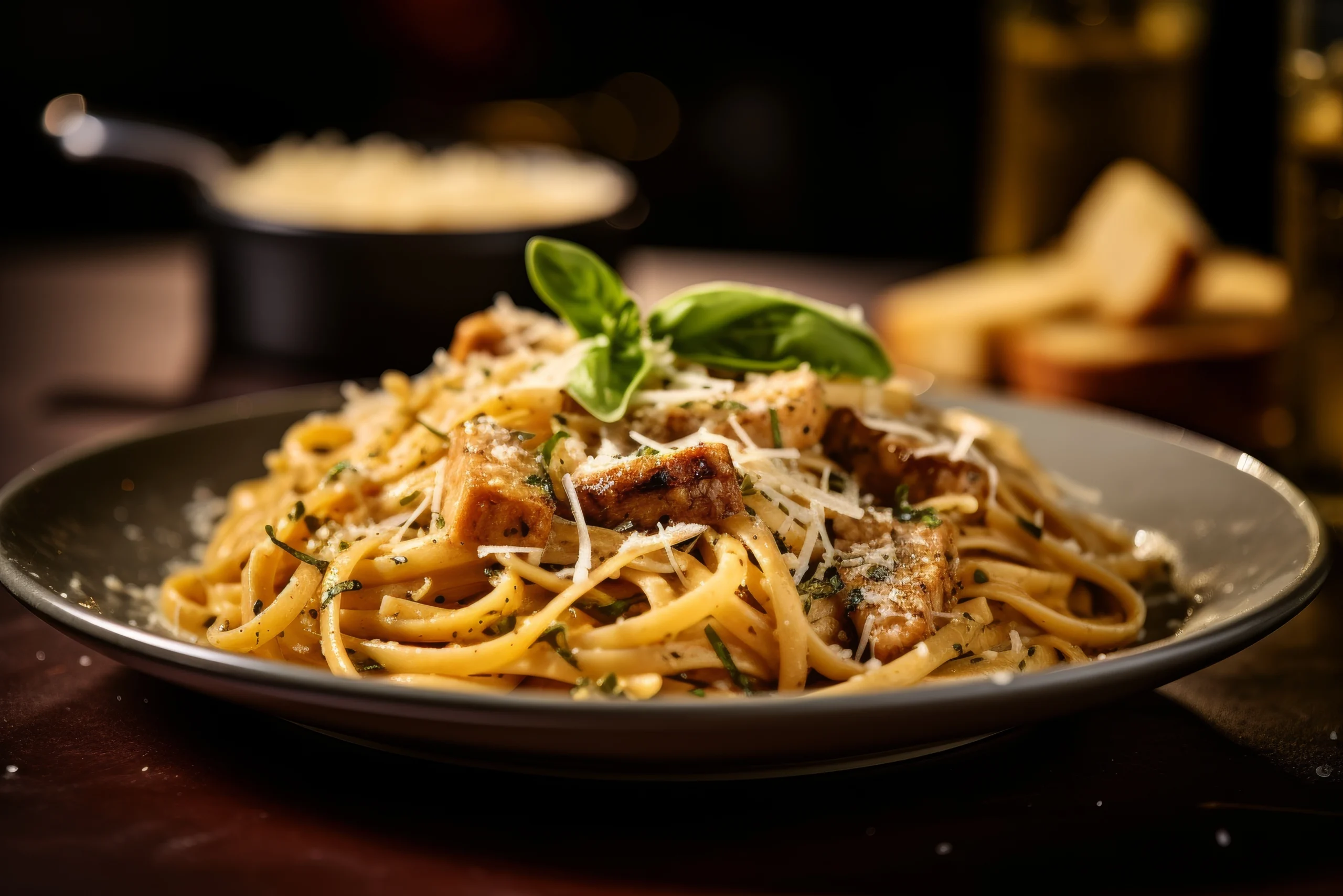 garlic parmesan chicken pasta