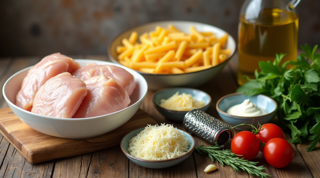 garlic parmesan chicken pasta