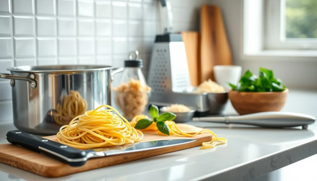 garlic parmesan chicken pasta equipment